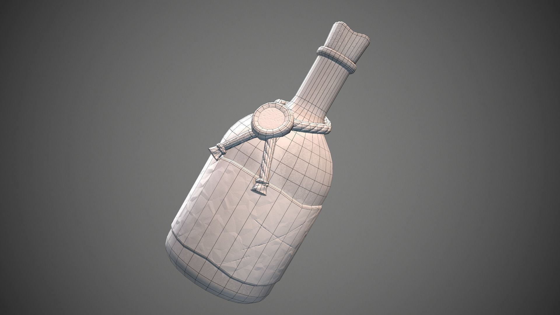 Bottle  Low-poly 3D model_5