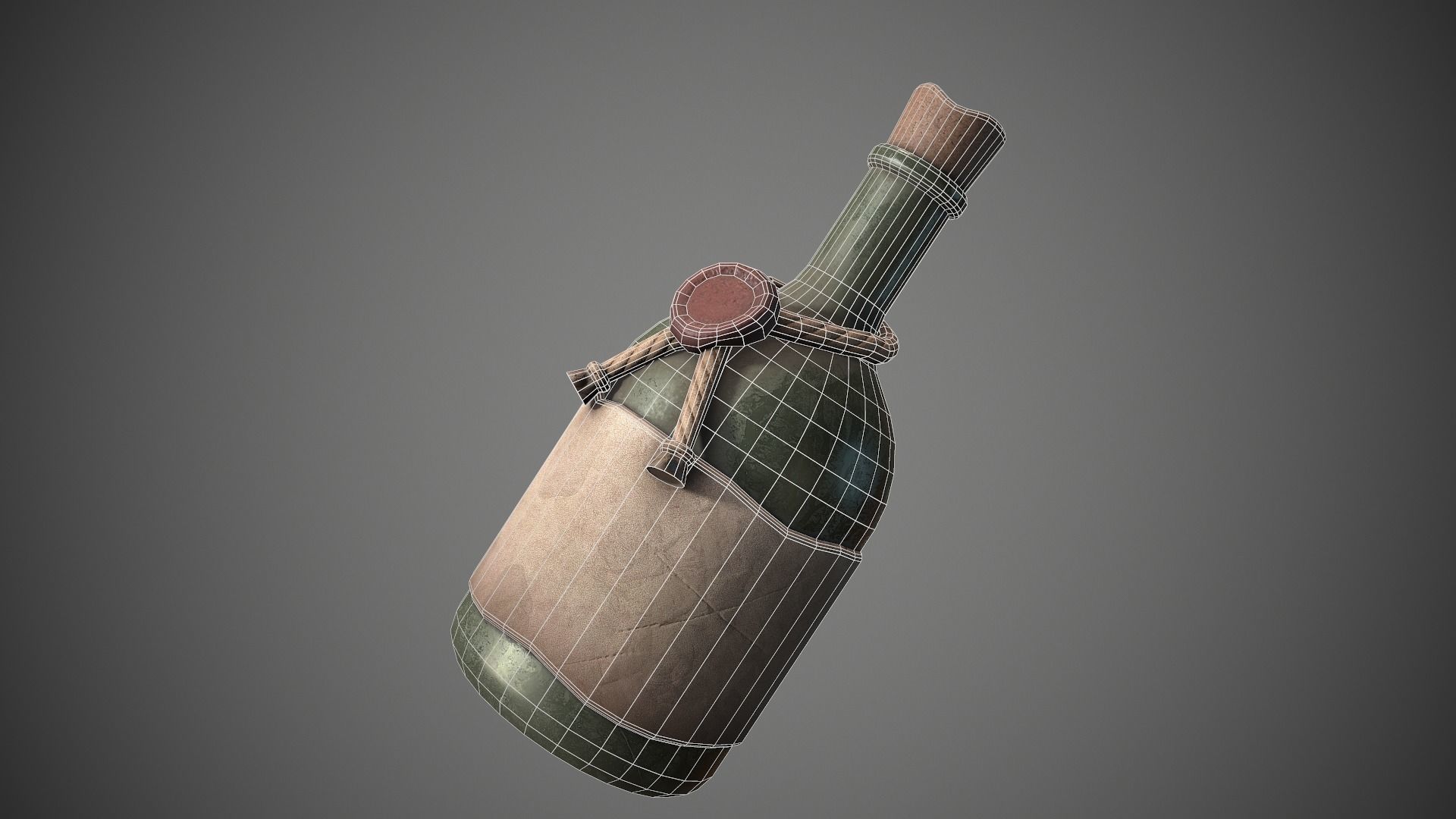Bottle  Low-poly 3D model_4