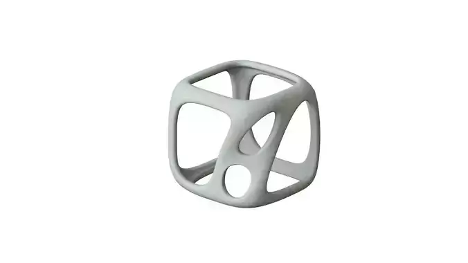 SciFi Cube Object No 16462 Low Poly Shape