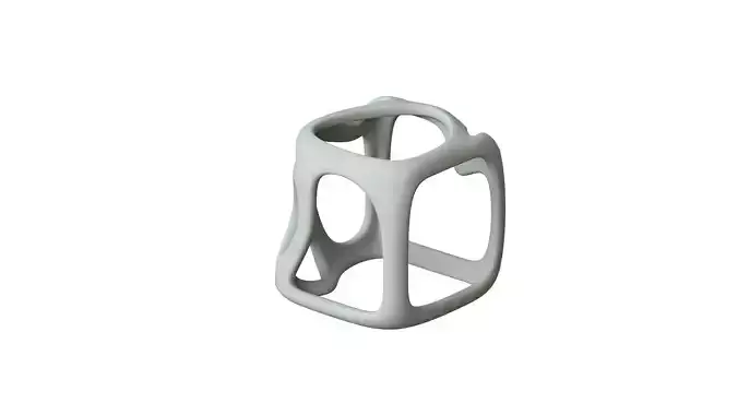SciFi Cube Object No 16449 Low Poly Shape Texture