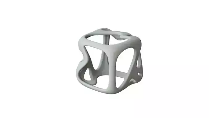 SciFi Cube Object No 16368 Low Poly Shape