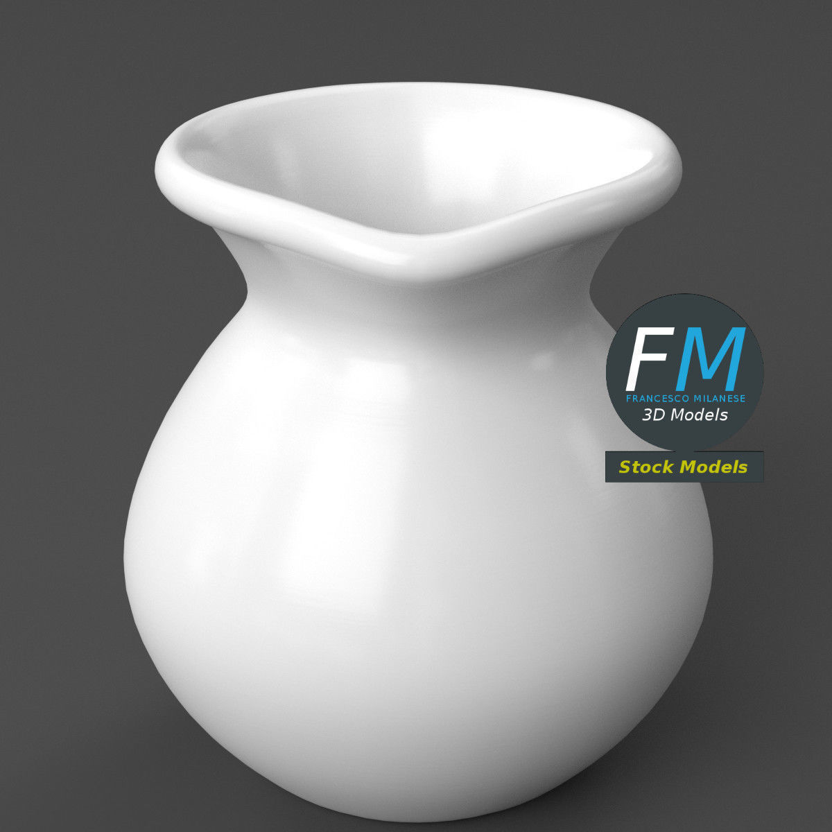 Porcelain pitcher 3D model_5