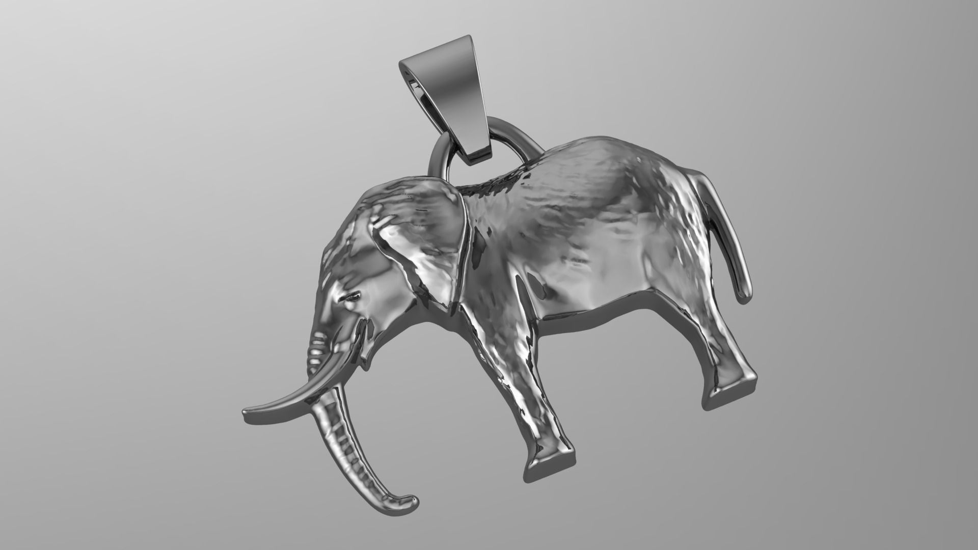 Elephant Pendant Fusion 3D print model_5