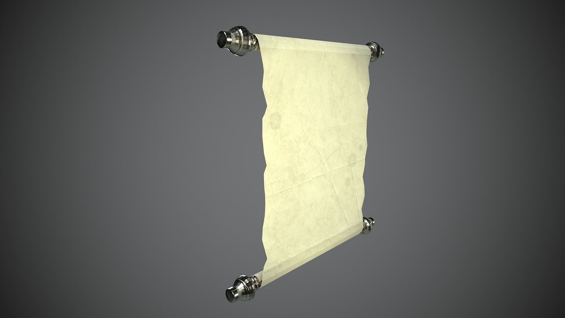 Parchment Low-poly 3D model_3