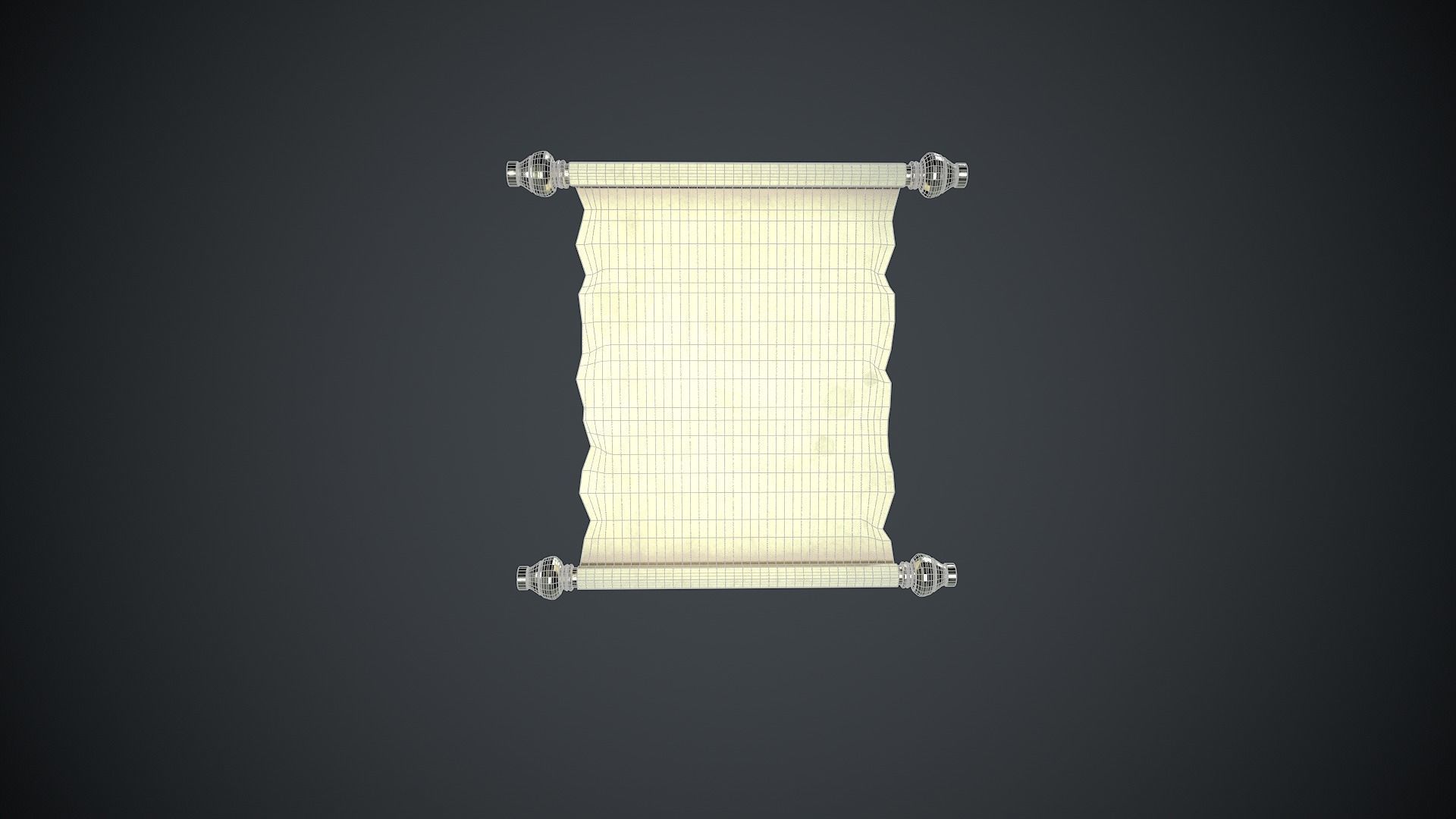 Parchment Low-poly 3D model_5