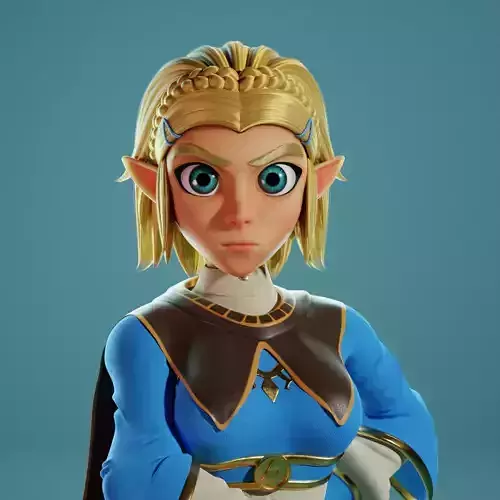 Zelda Ready to Fight 3D print model