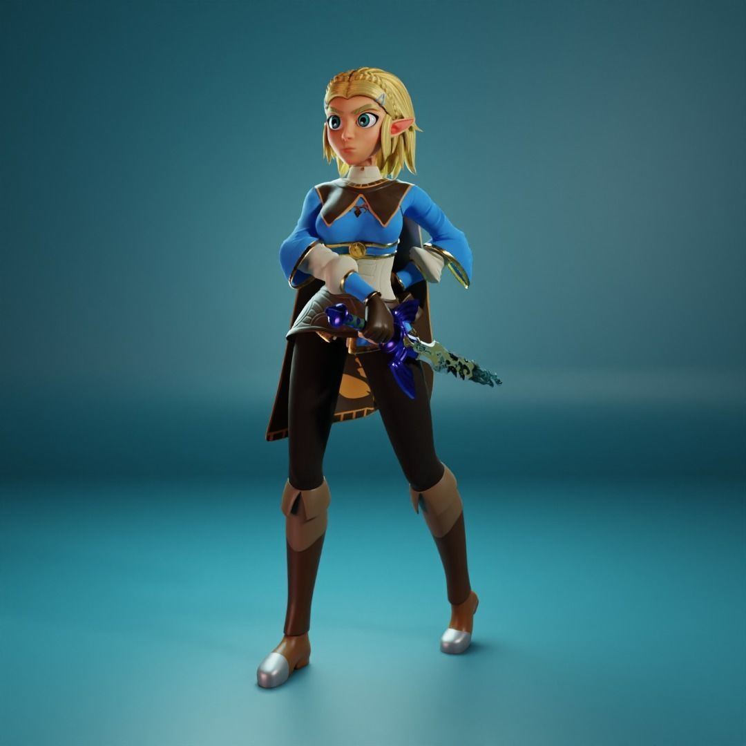 Zelda Ready to Fight 3D print model_1