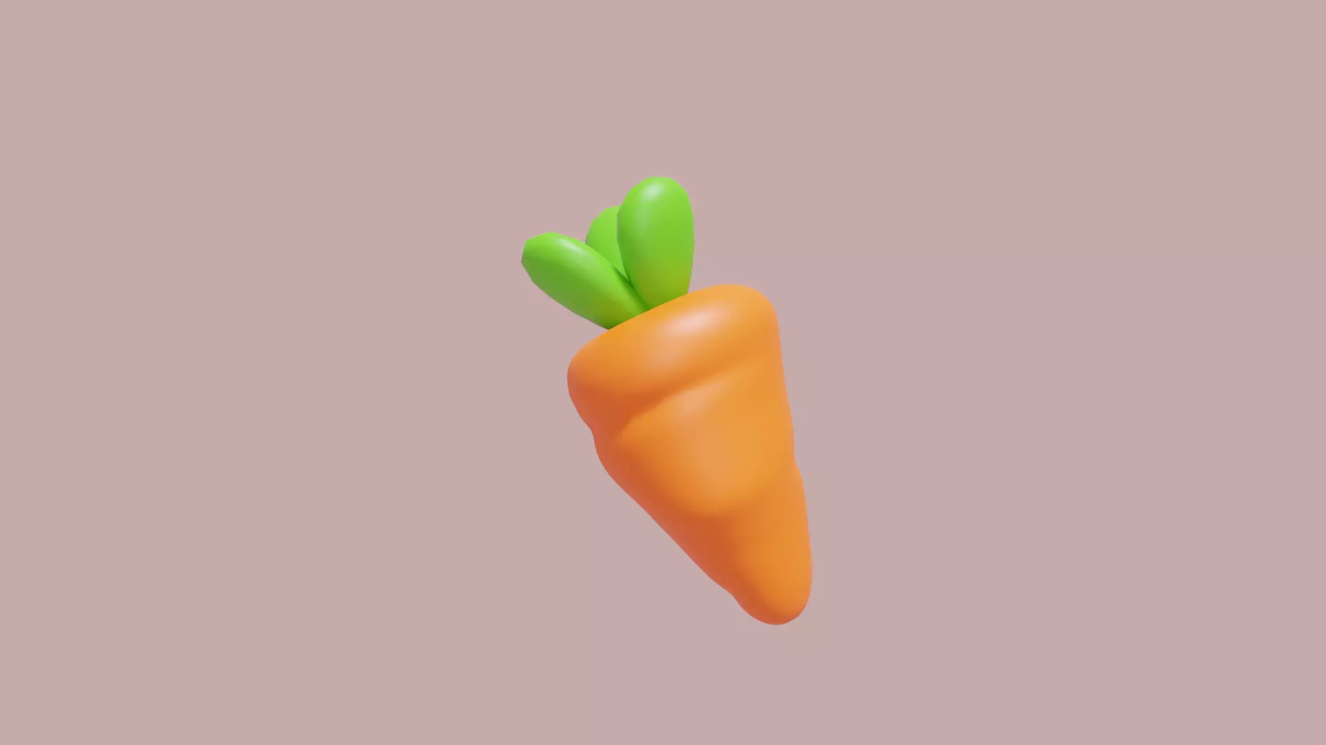 Low Poly Carrot Low-poly 3D model
