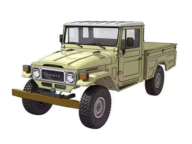 TOYOTA LC FJ45 BANDEIRANTE PICK UP TRUCK 3D PRINT 