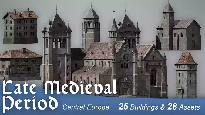 Late Medieval Period Central Europe Assets 3D model