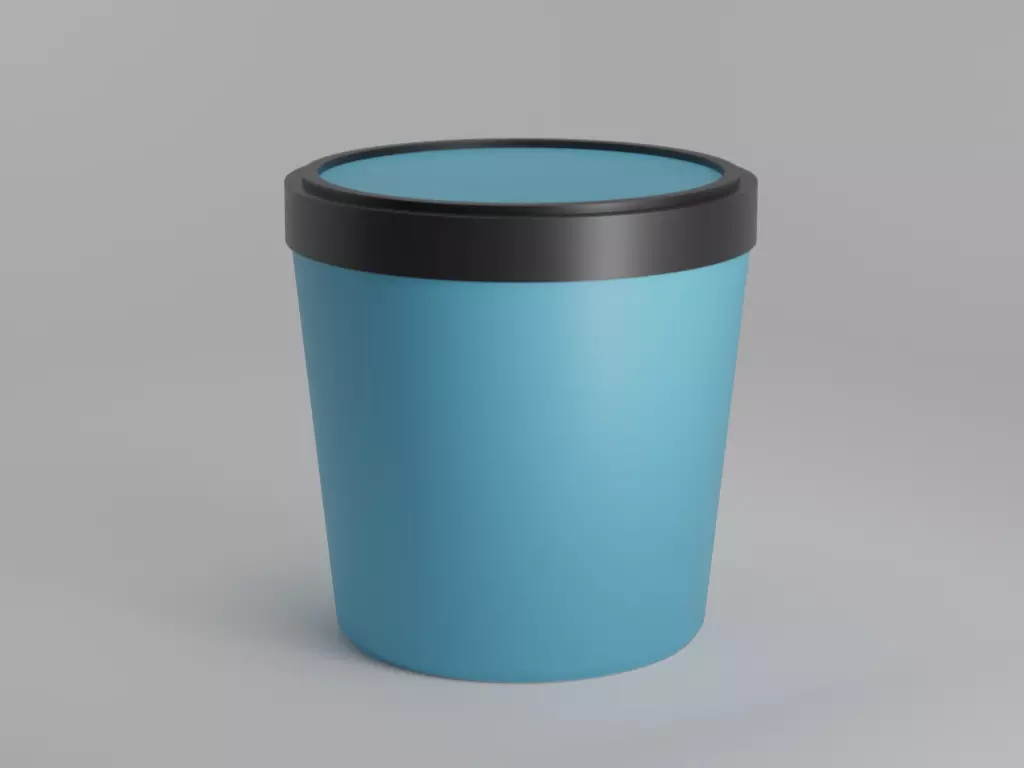 Ice Cream pot 3D model_0