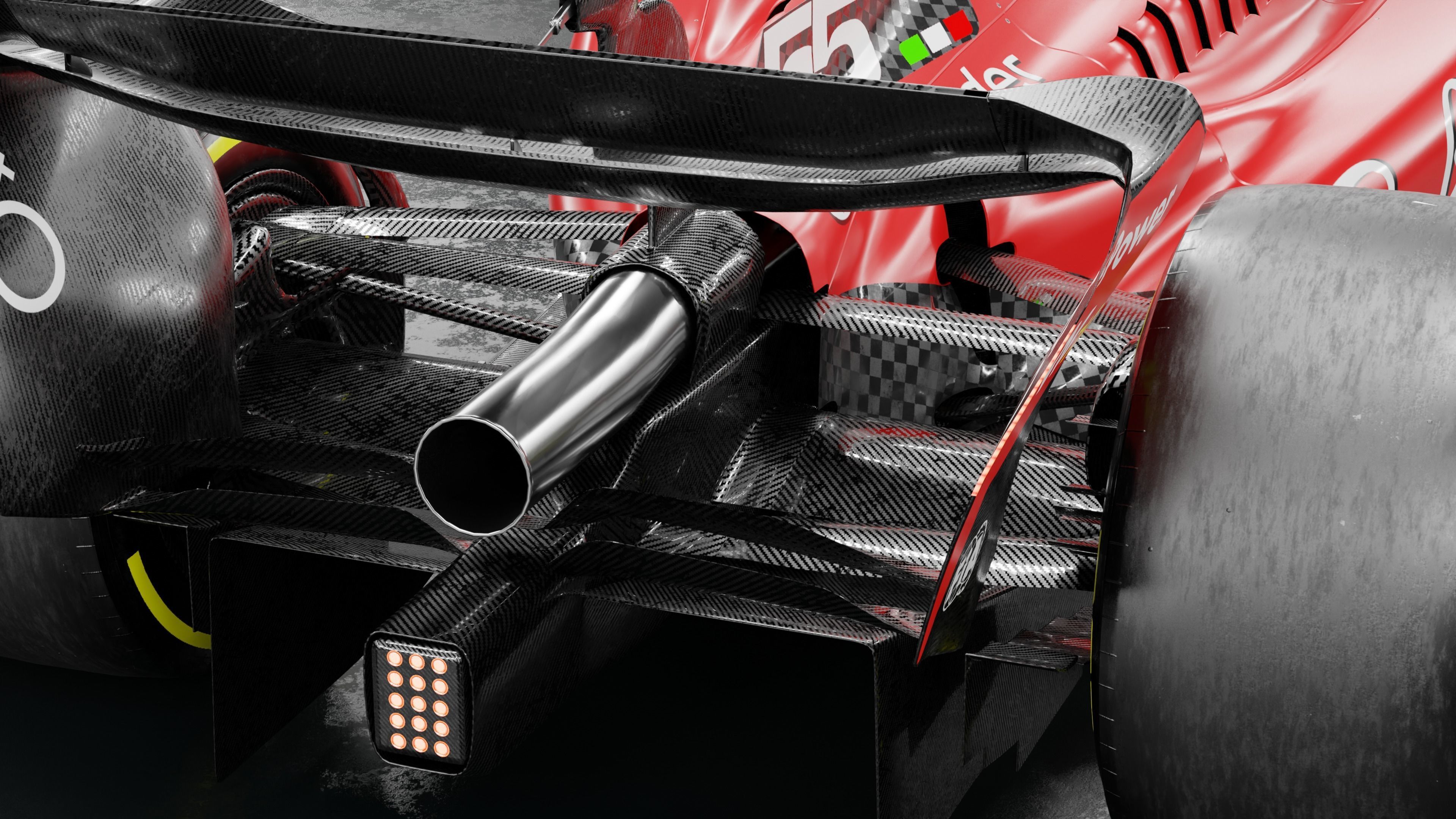 F1 2023 Ferrari  SF-23 Low-poly 3D model_11