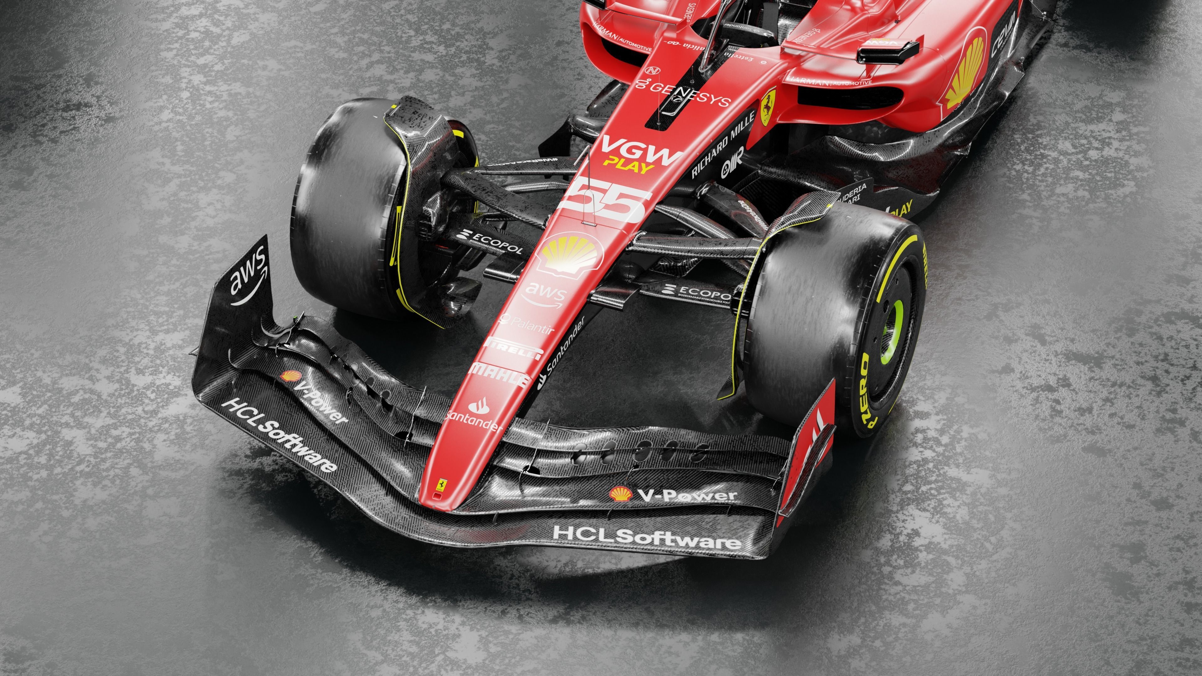 F1 2023 Ferrari  SF-23 Low-poly 3D model_4