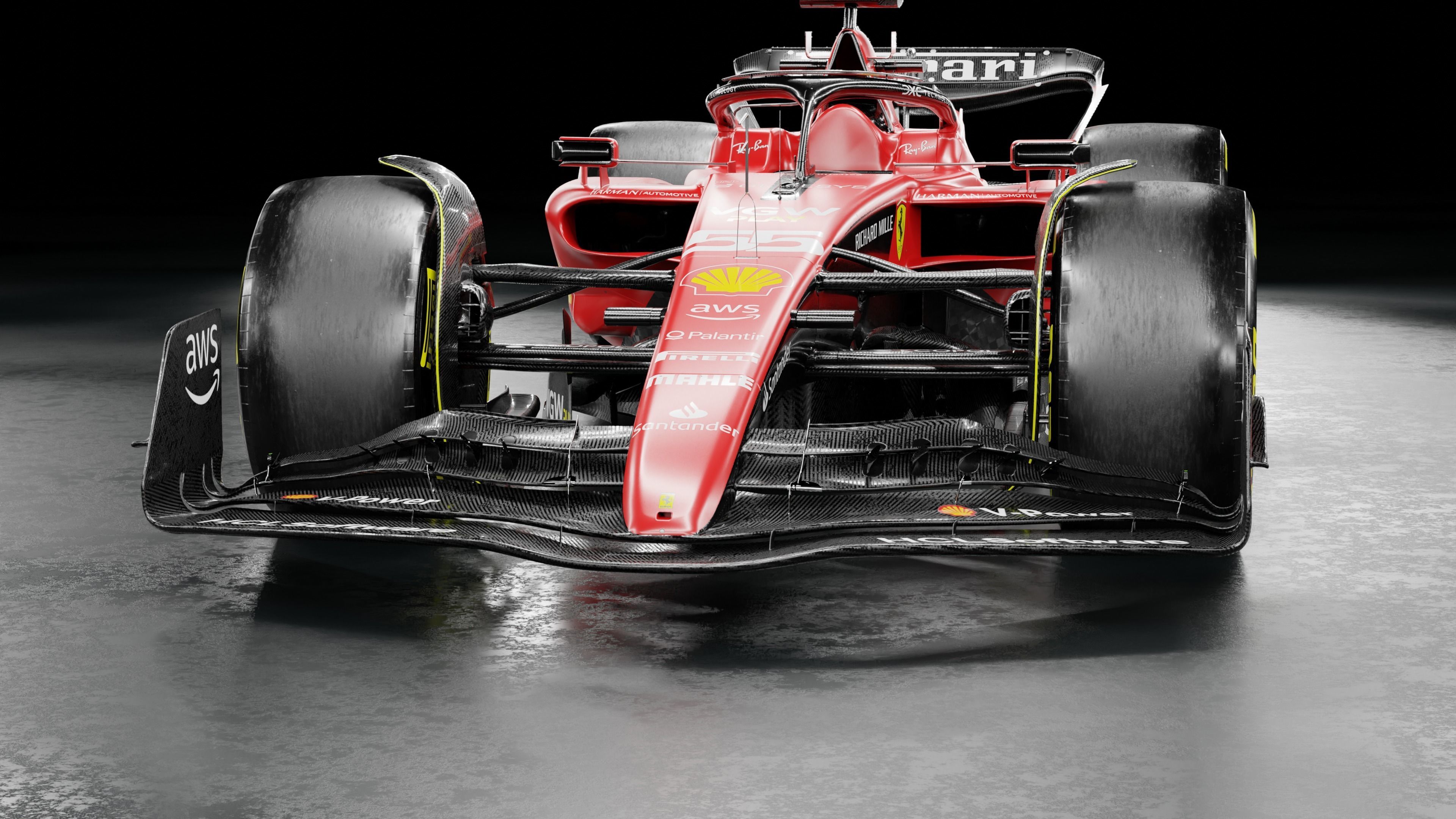 F1 2023 Ferrari  SF-23 Low-poly 3D model_5