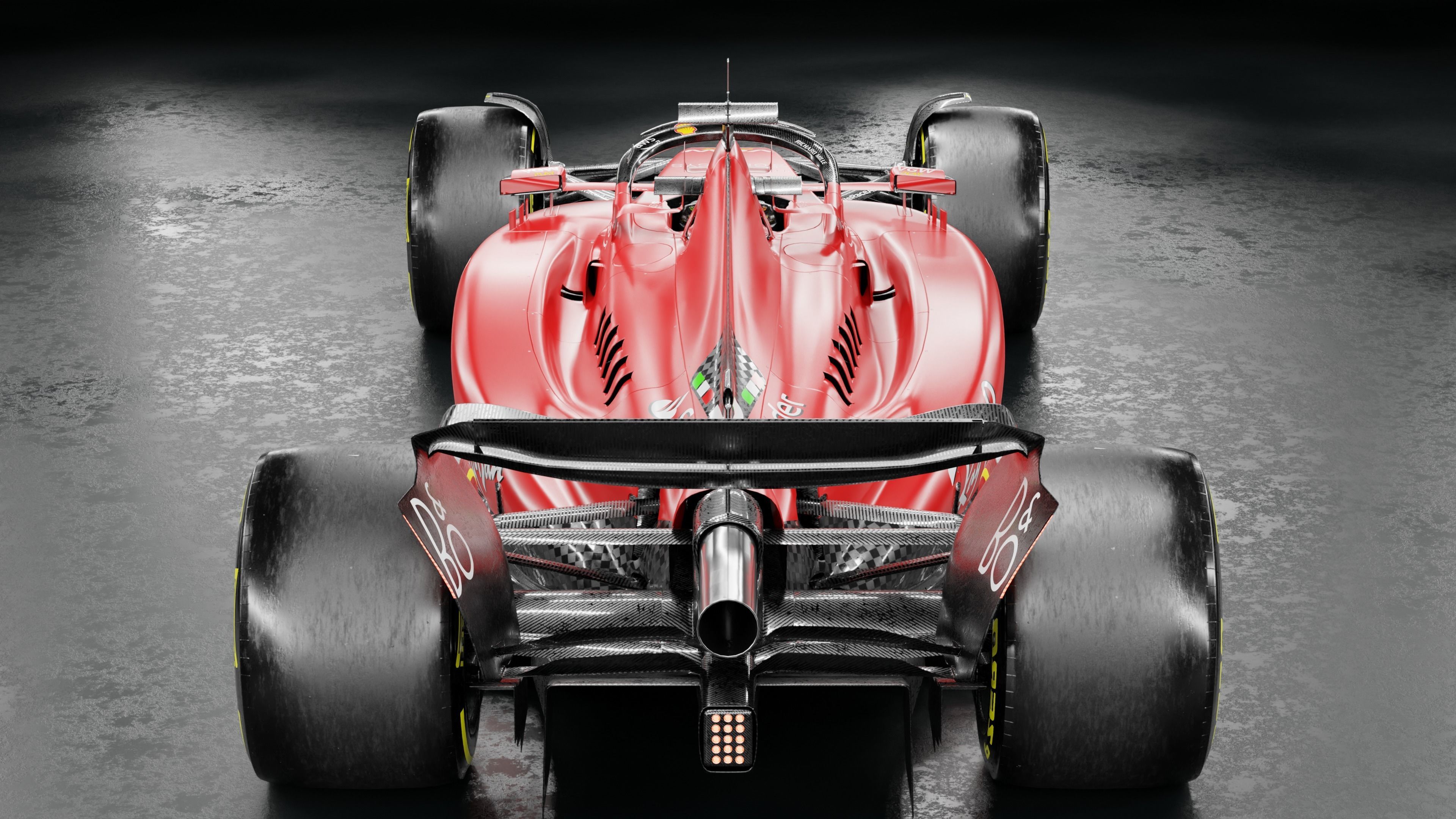 F1 2023 Ferrari  SF-23 Low-poly 3D model_10