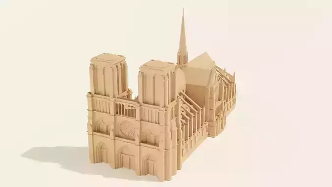 Notre-Dame de Paris 3D print model