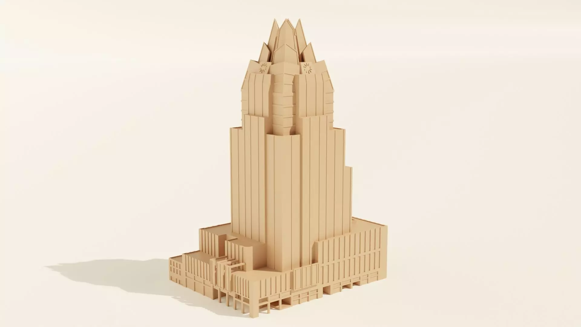 Frost bank tower 3D print model_0