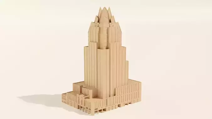 Frost bank tower 3D print model