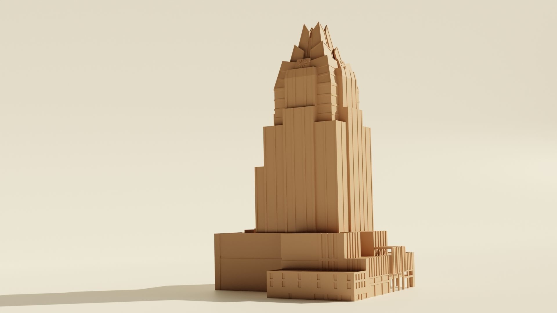 Frost bank tower 3D print model_2
