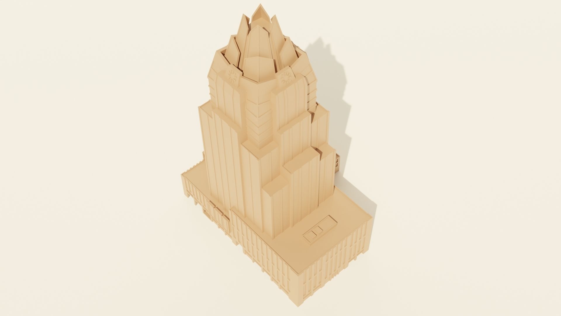 Frost bank tower 3D print model_1