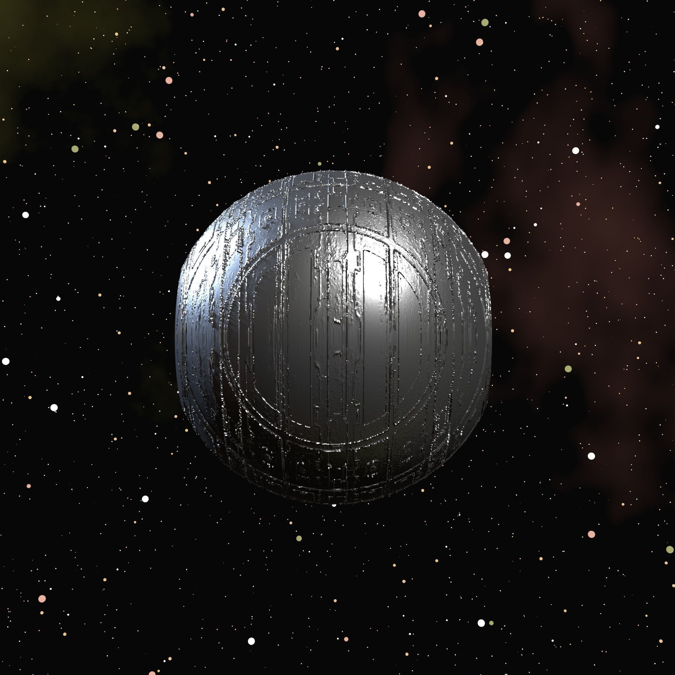 Sci-fi planet 3D model_4
