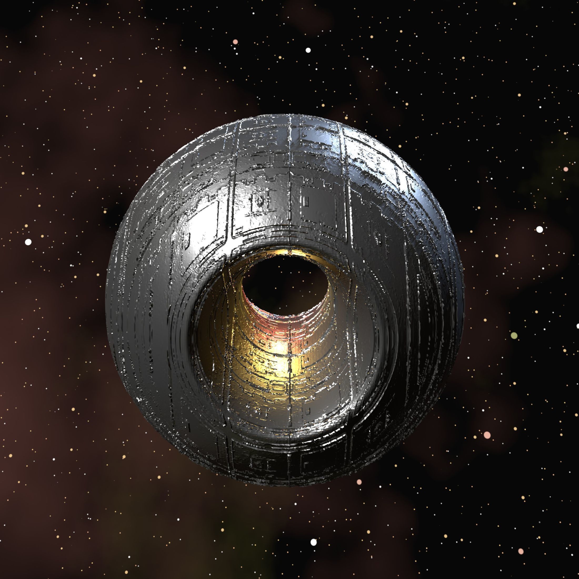 Sci-fi planet 3D model_1