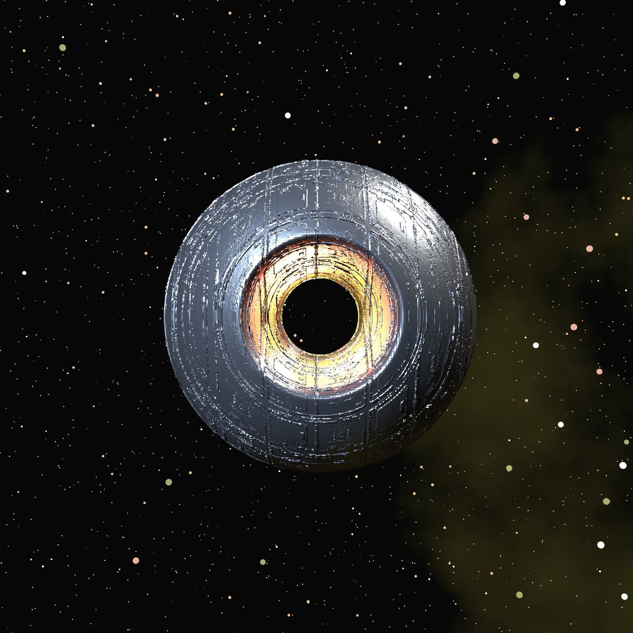 Sci-fi planet 3D model_2