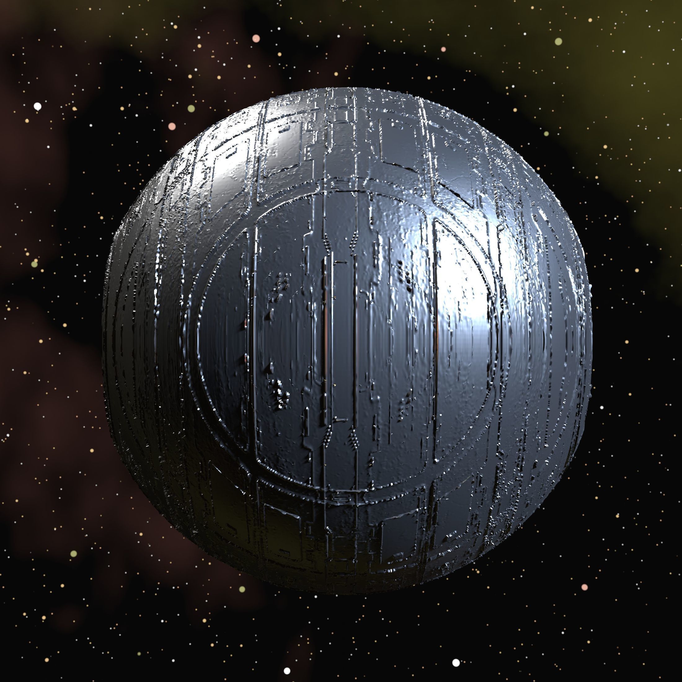 Sci-fi planet 3D model_3