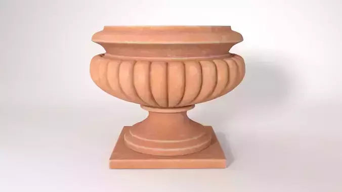 Terracotta Ribbed Pot