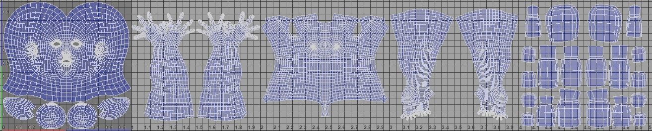 Female Basemesh with Rigging Low-poly 3D model_6