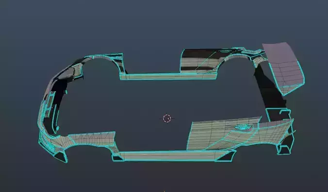 2021 VW Golf MK8 LBWK-Based Kit Low-poly 3D model