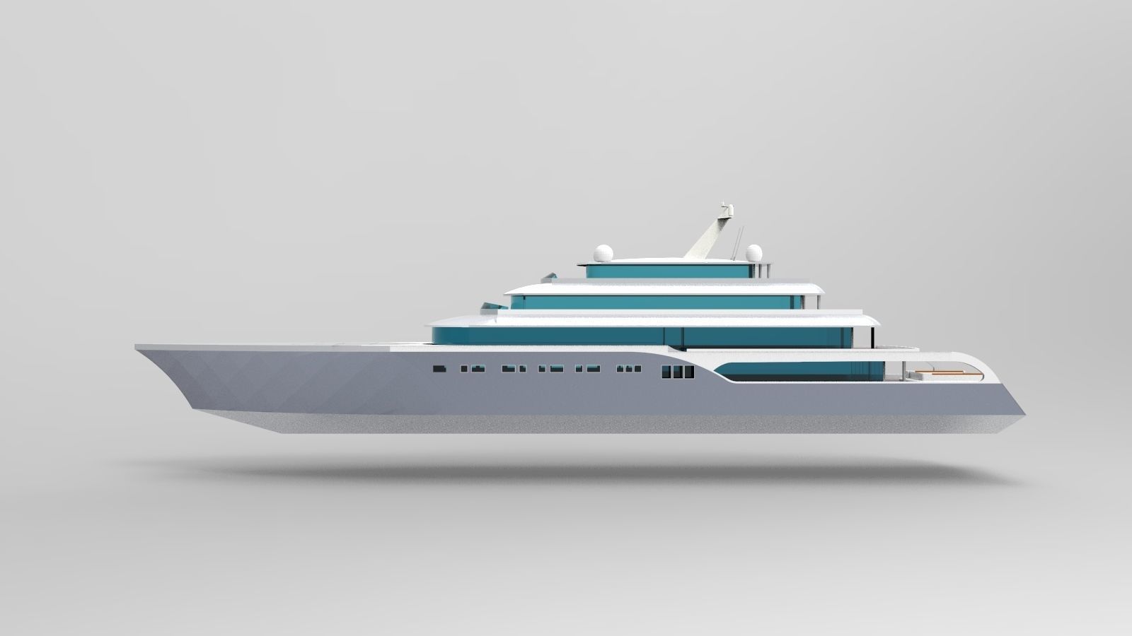 Feadship Super Yacht 3D model_2