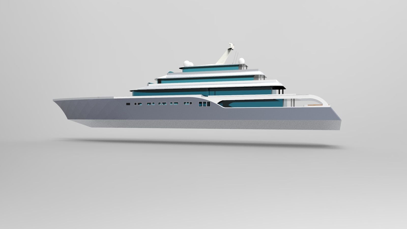 Feadship Super Yacht 3D model_5
