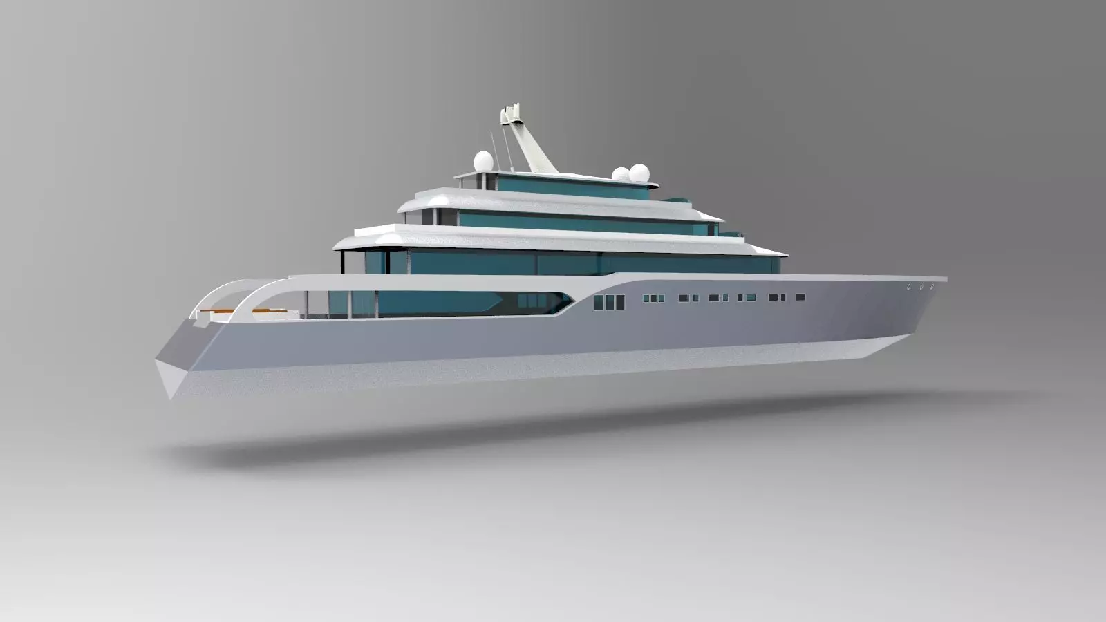 Feadship Super Yacht 3D model_0