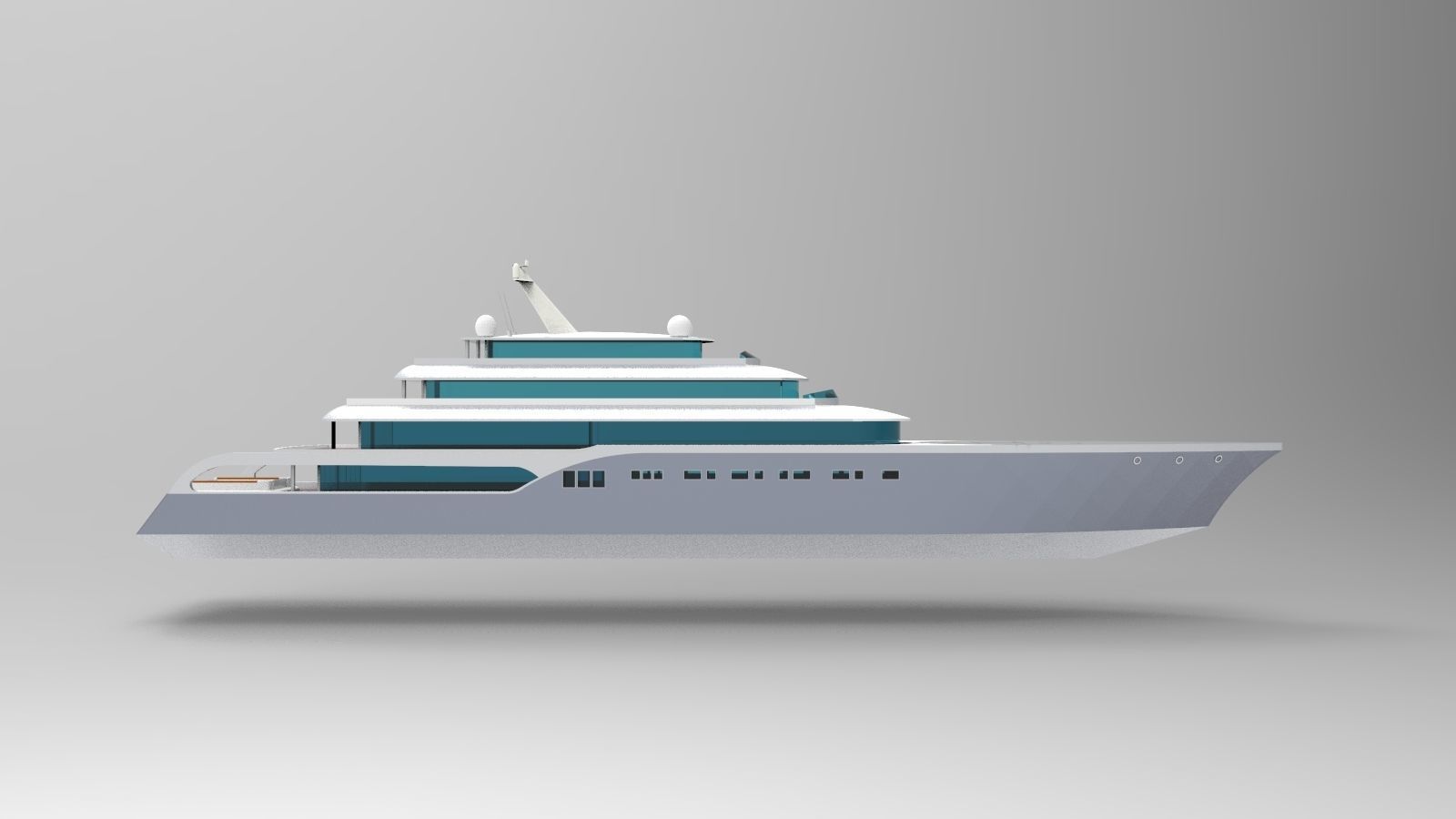 Feadship Super Yacht 3D model_1