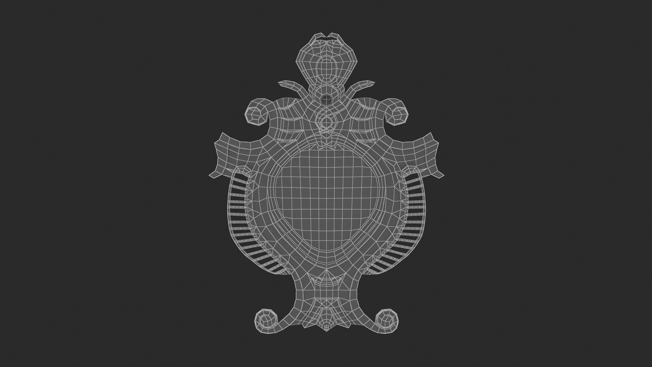 Cartouche Ornament 013 3D model_5