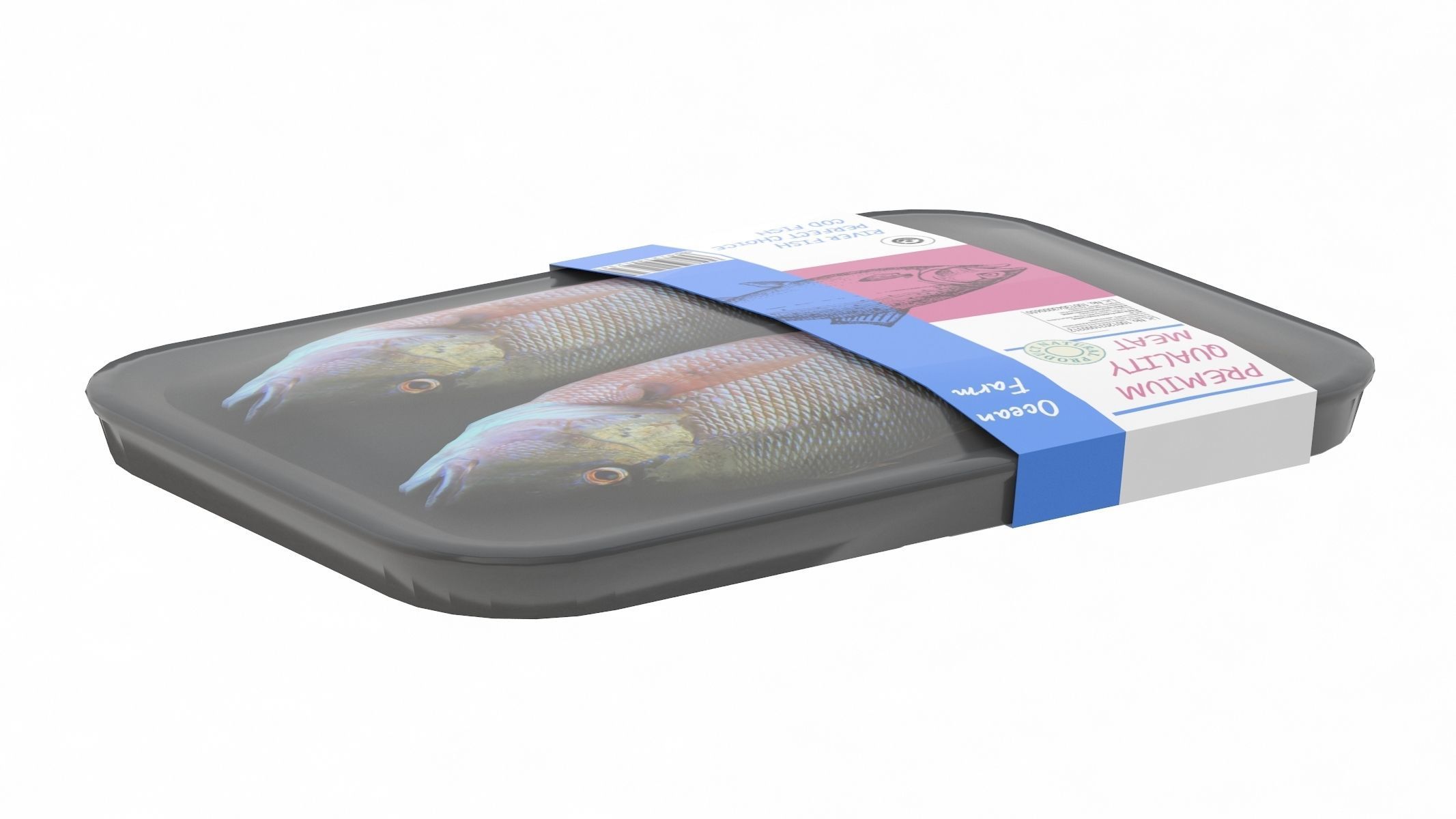 Frozen Fish Low Poly PBR Realistic Low-poly 3D model_2