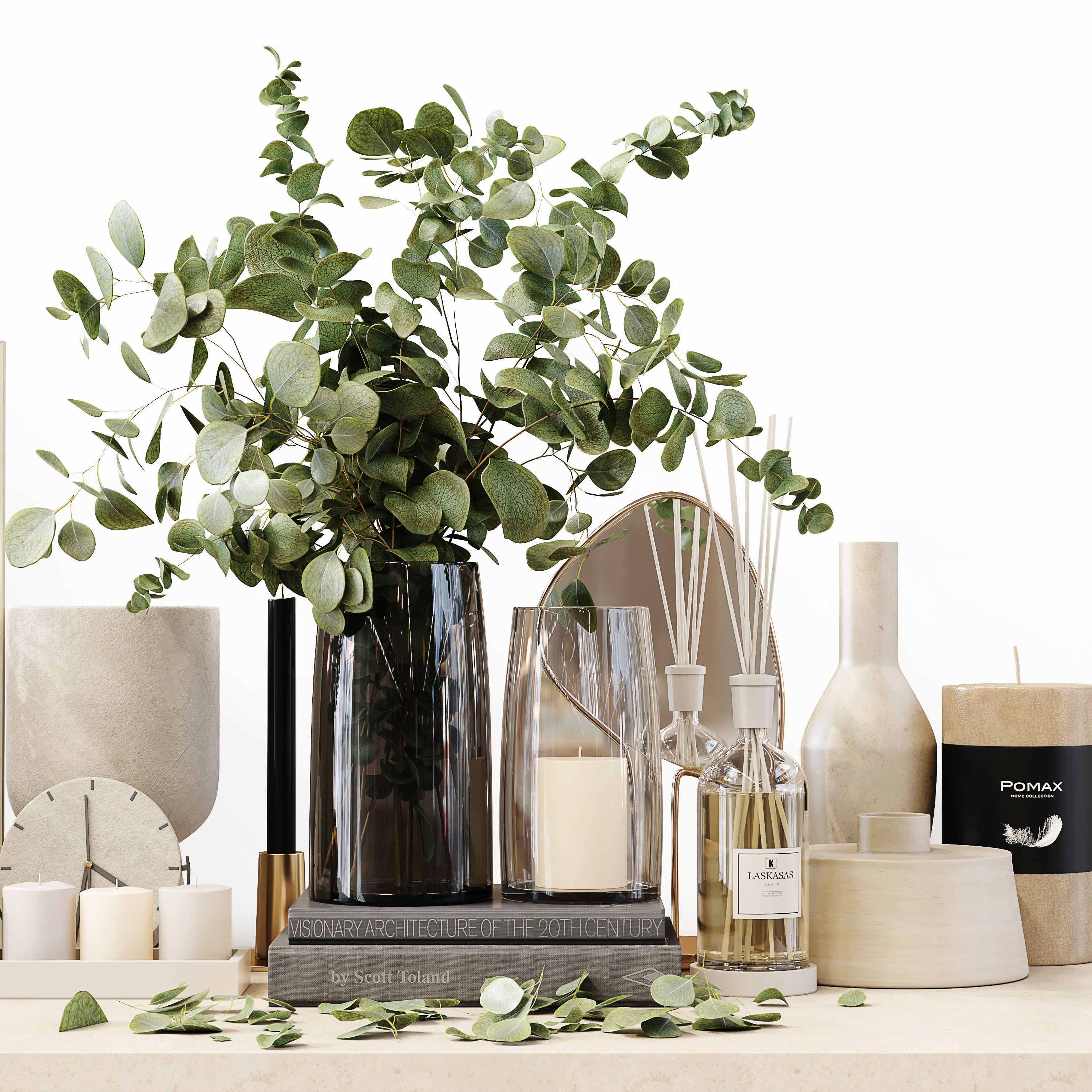 Decorative Set 181 Low-poly 3D model_4