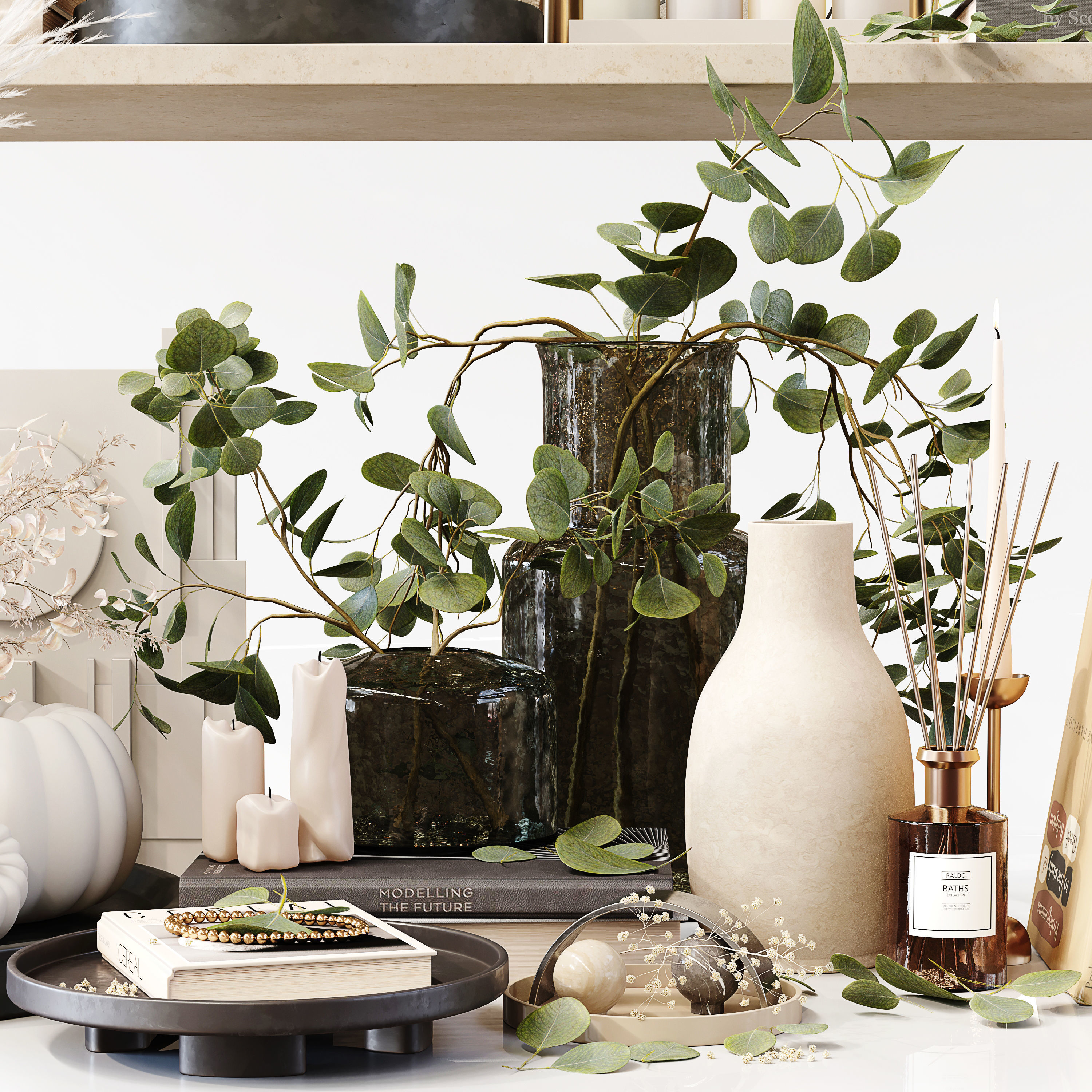 Decorative Set 181 Low-poly 3D model_1