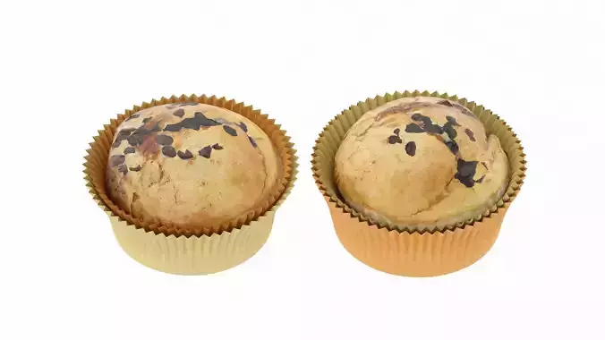 Muffin Low Poly PBR Realistic Low-poly 3D model