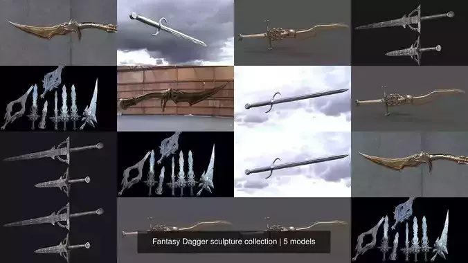 Fantasy Dagger sculpture collection