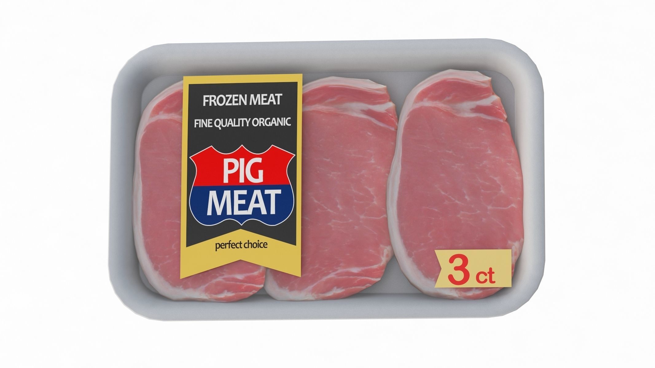 Pig Meat Pack Low Poly PBR Low-poly 3D model_2