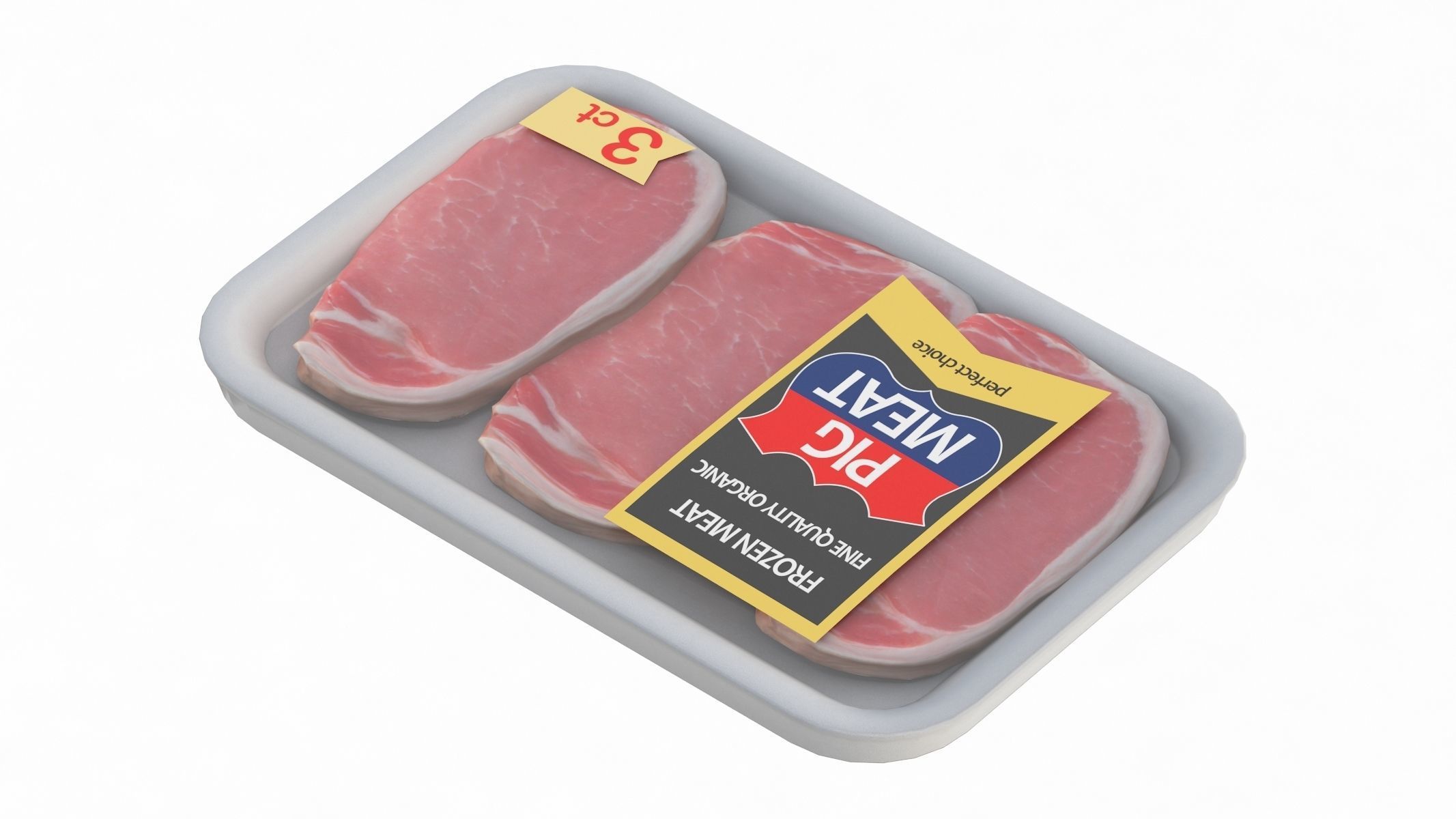 Pig Meat Pack Low Poly PBR Low-poly 3D model_1