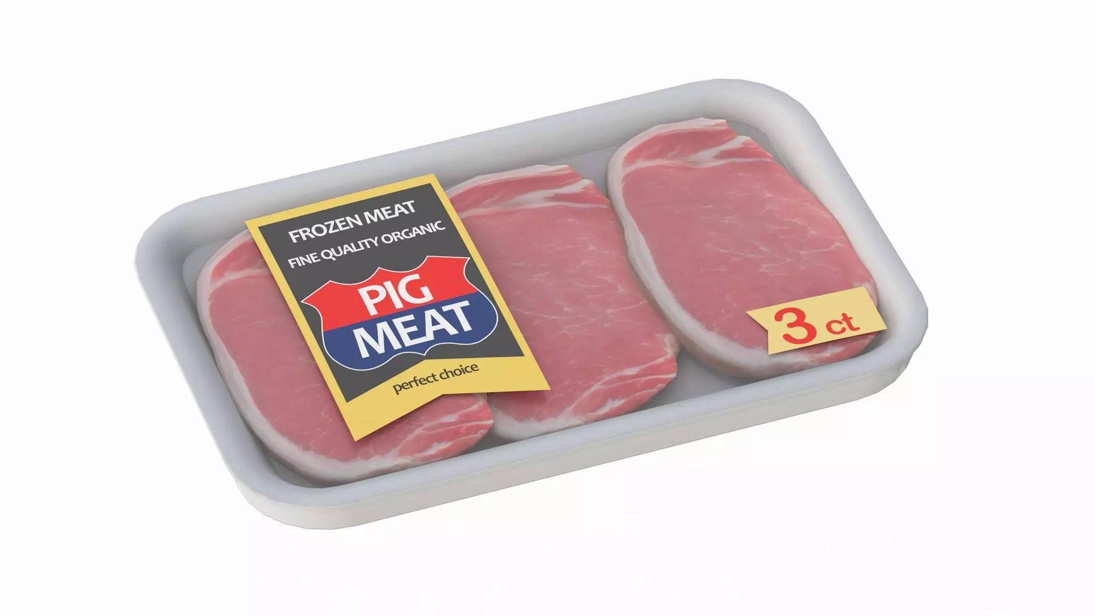 Pig Meat Pack Low Poly PBR Low-poly 3D model_0