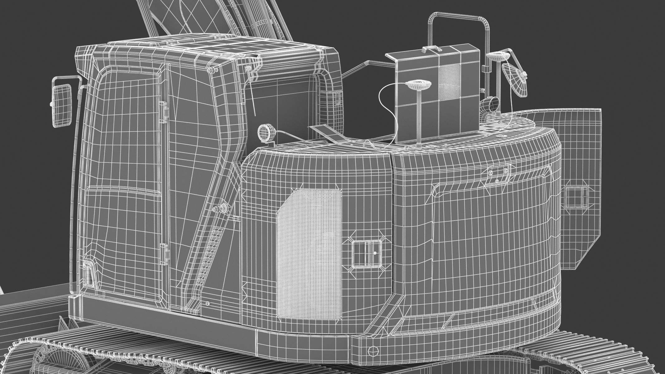 Small Excavator Triple Arm Generic 3D model_40