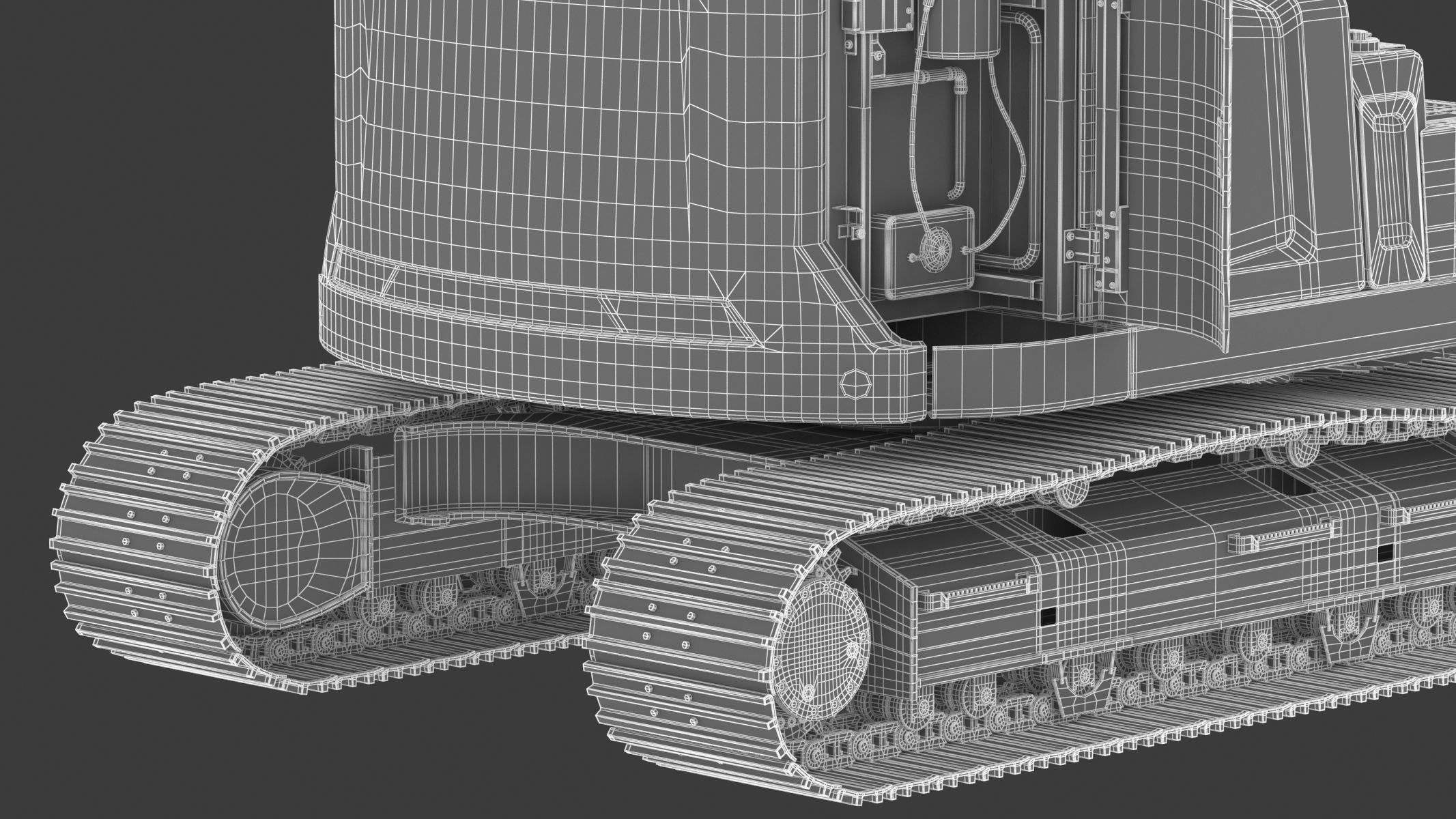 Small Excavator Triple Arm Generic 3D model_37