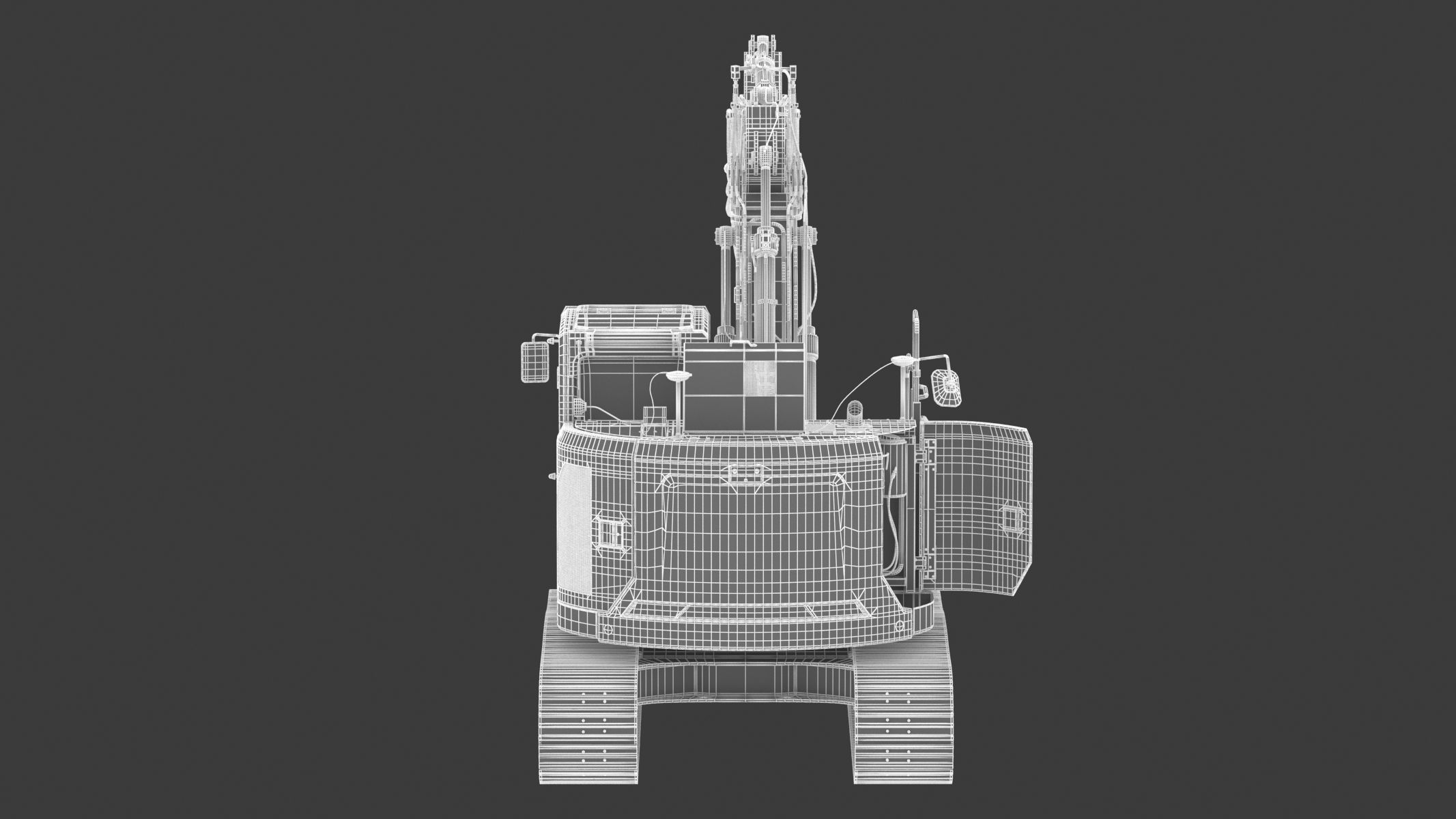 Small Excavator Triple Arm Generic 3D model_20