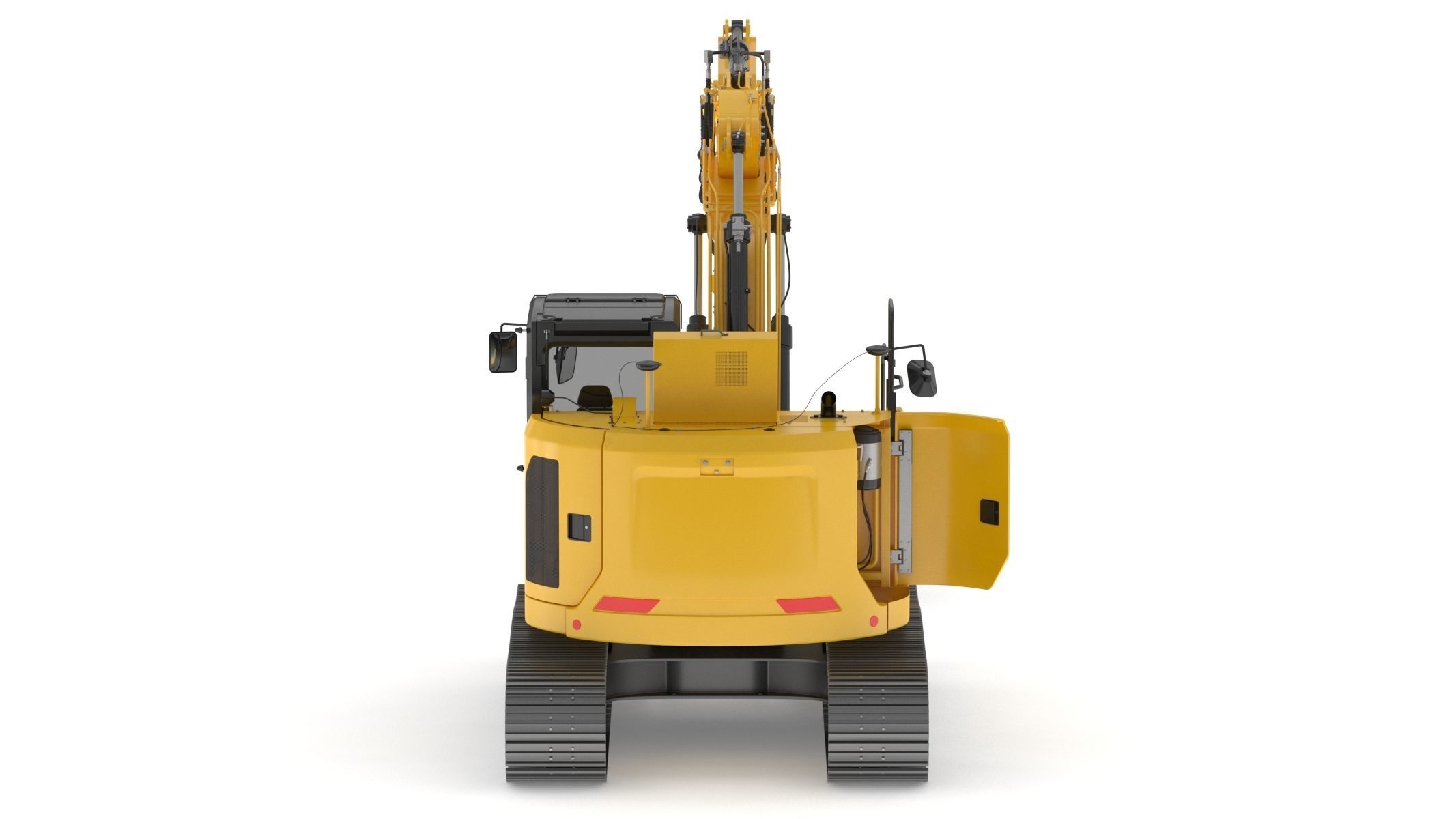 Small Excavator Triple Arm Generic 3D model_3