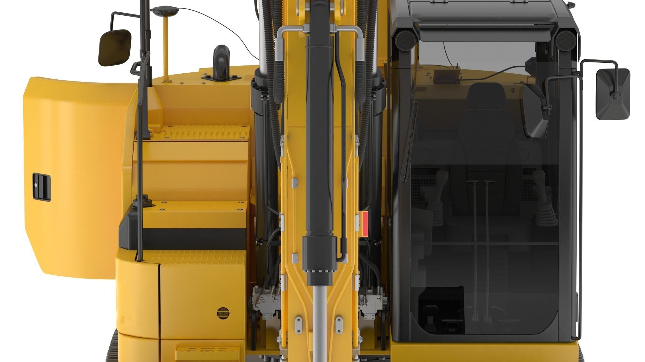 Small Excavator Triple Arm Generic 3D model_11