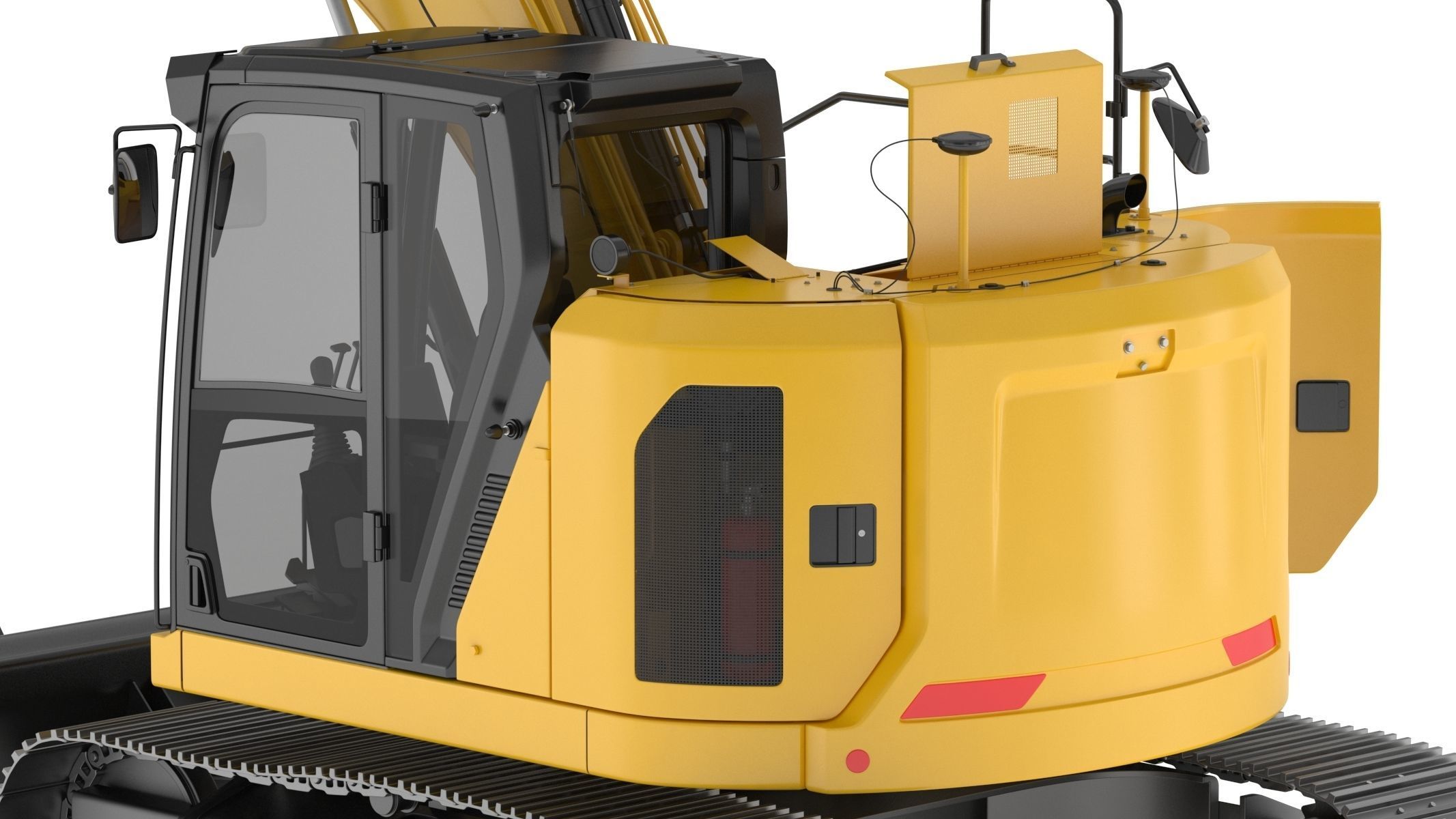 Small Excavator Triple Arm Generic 3D model_16